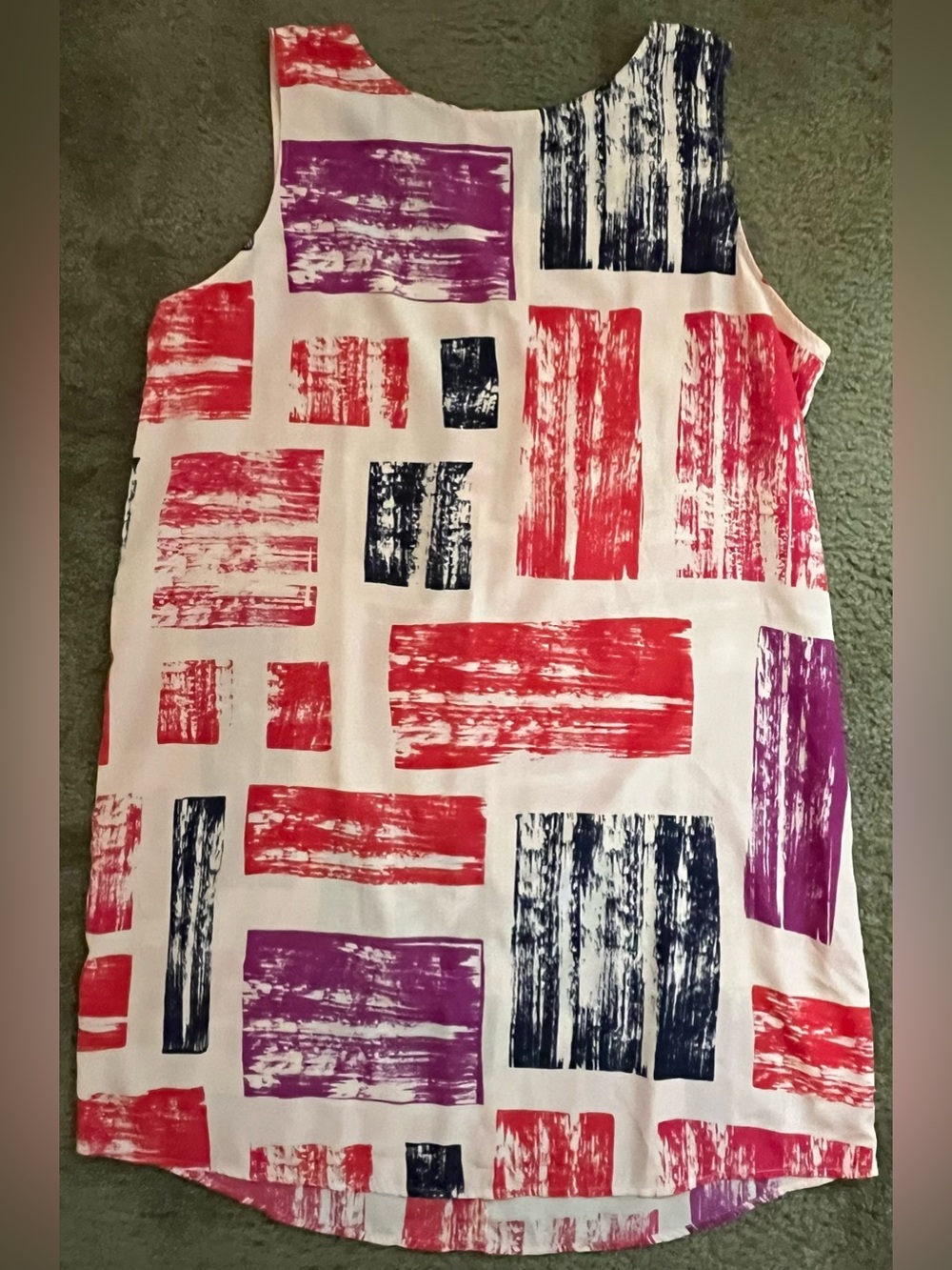 Halogen Sleeveless Tank Top - Pink, Purple & Navy